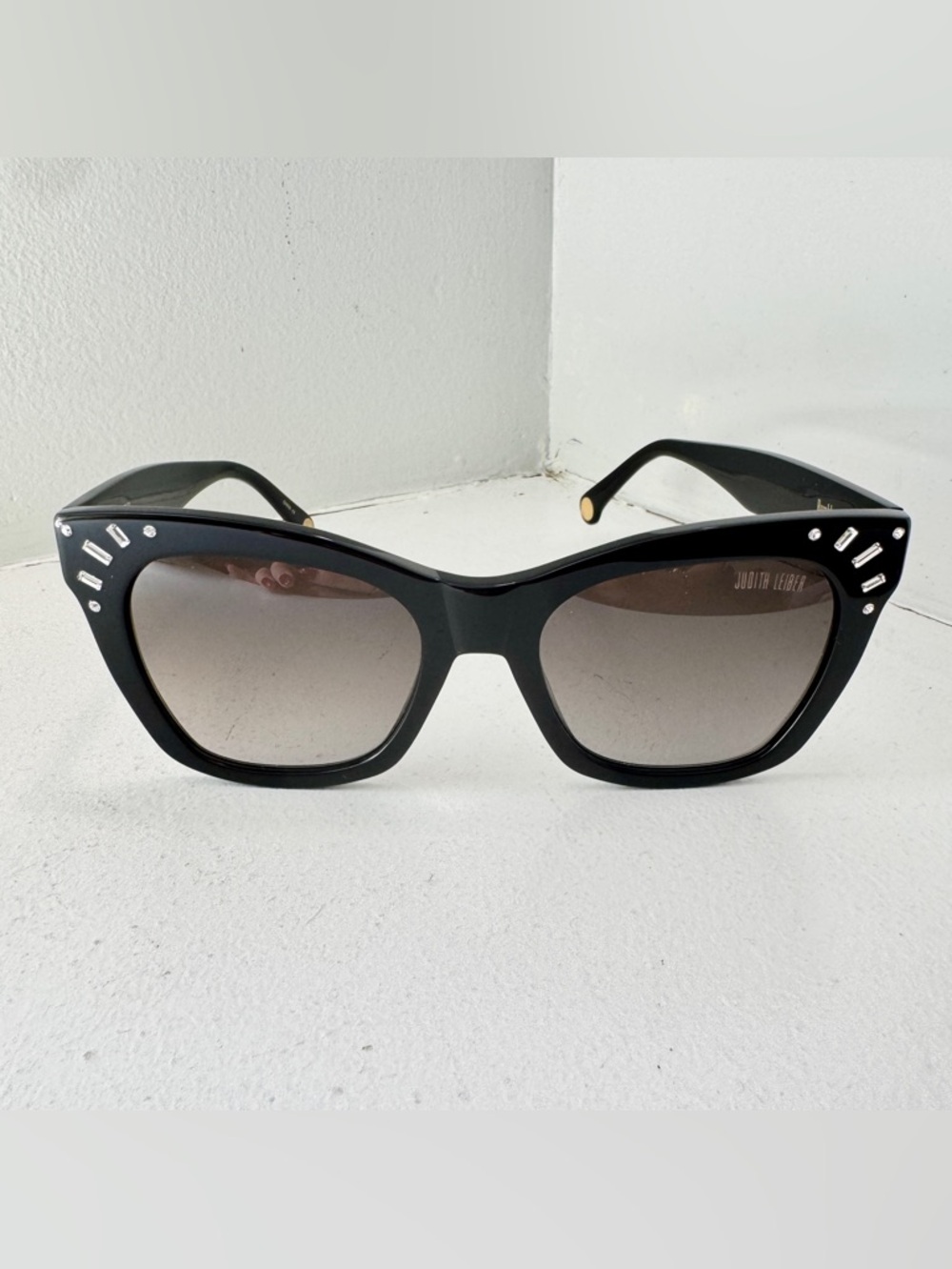 Judith Leiber Black Sunglasses with Rhinestones NWT